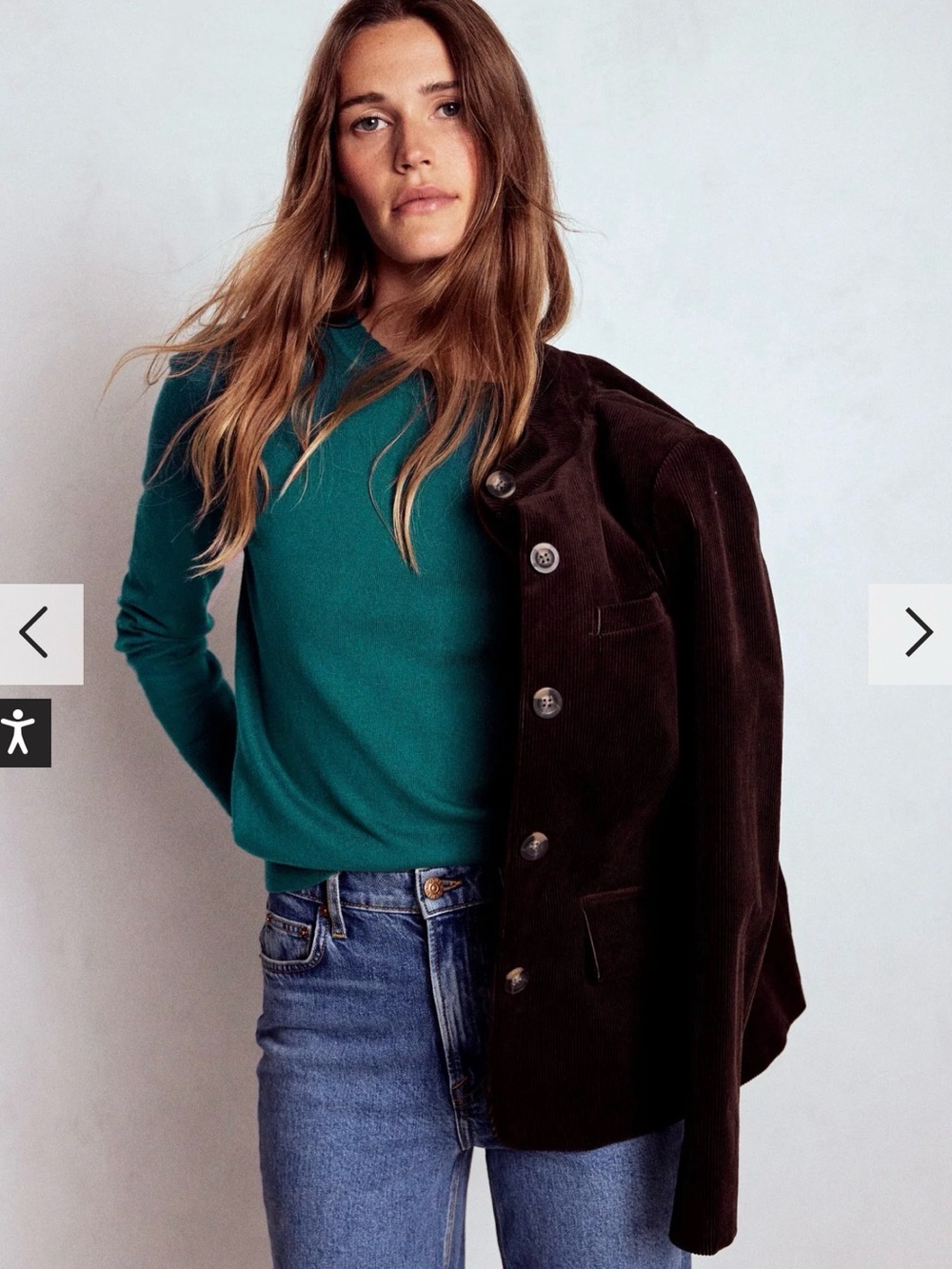 Boden Briony Stitch Sweater in Drake Green